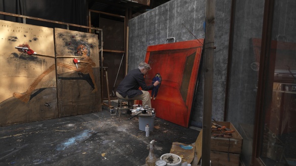 David Lynch in seinem Atelier