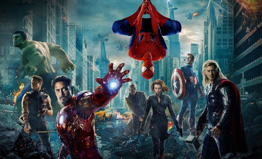Marvel-Helden im Gruppenfoto